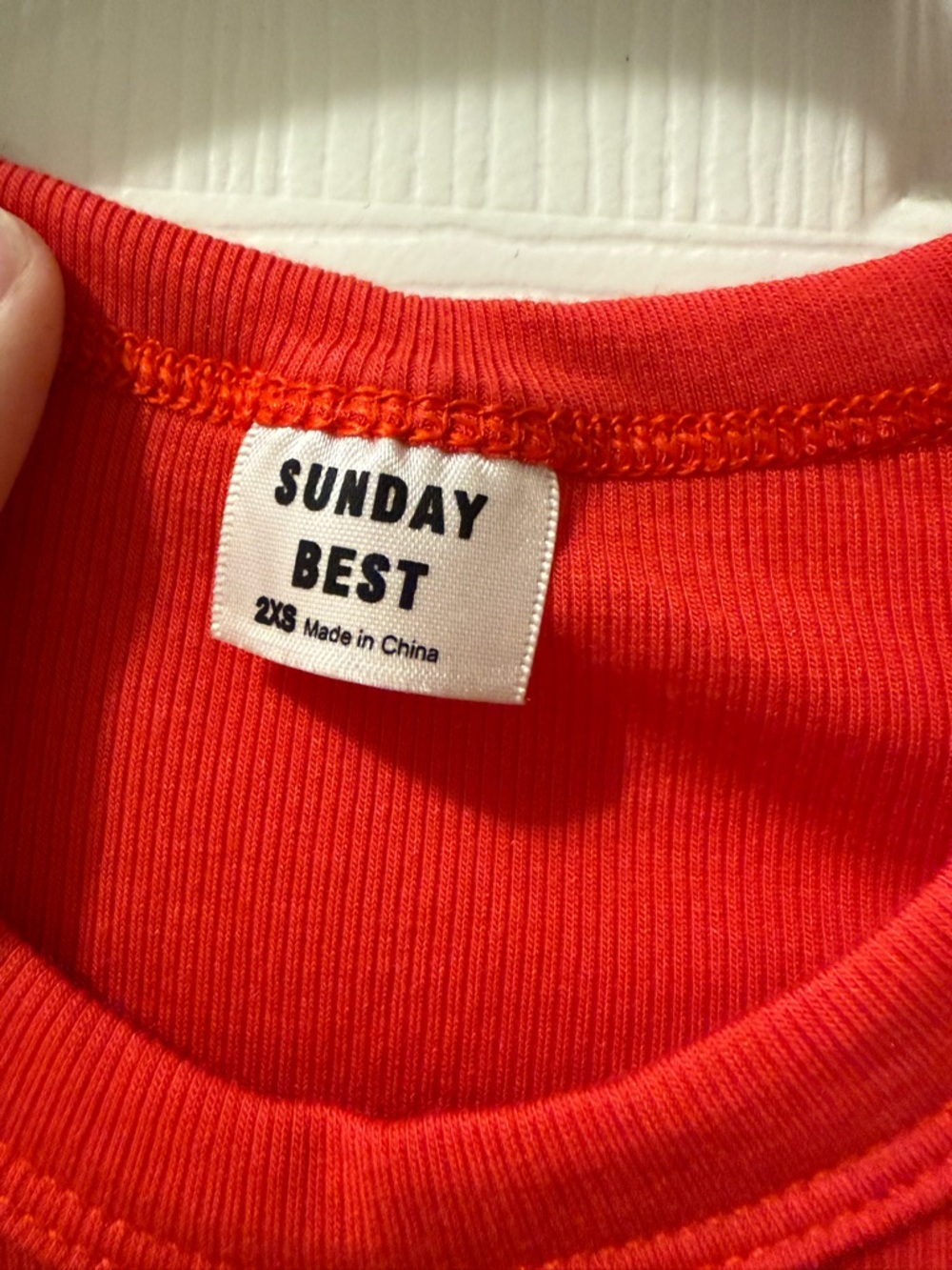 Sunday Best Ribbed Red Tank Top - Picture 3 of 3